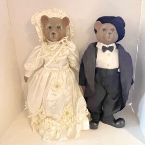 SET Robert Raikes Wedding Teddy Bear Mice Mouse Pair Dolls Vintage